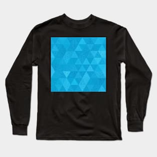 Blue Water Triangles Long Sleeve T-Shirt